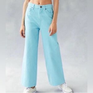 BDG Urban Outfitters High & Wide Leg Turquoise Jeans Baggy Women’s Size 26
